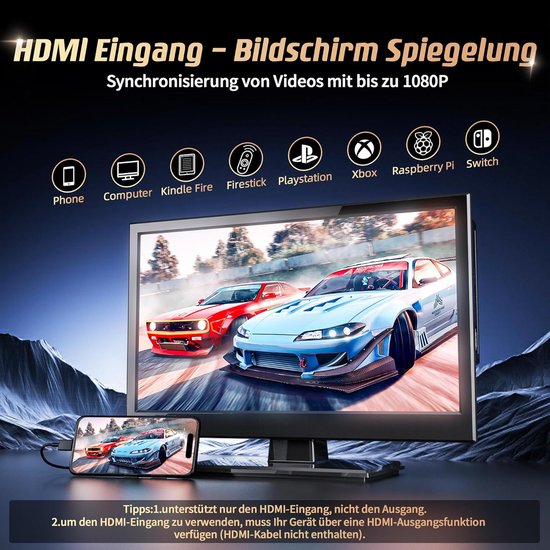 Mini TV DVD-speler - Draagbare televisie - Kamperen en Reizen - Ingebouwde DVD-speler - 16 inch - Zwart — afbeelding 3