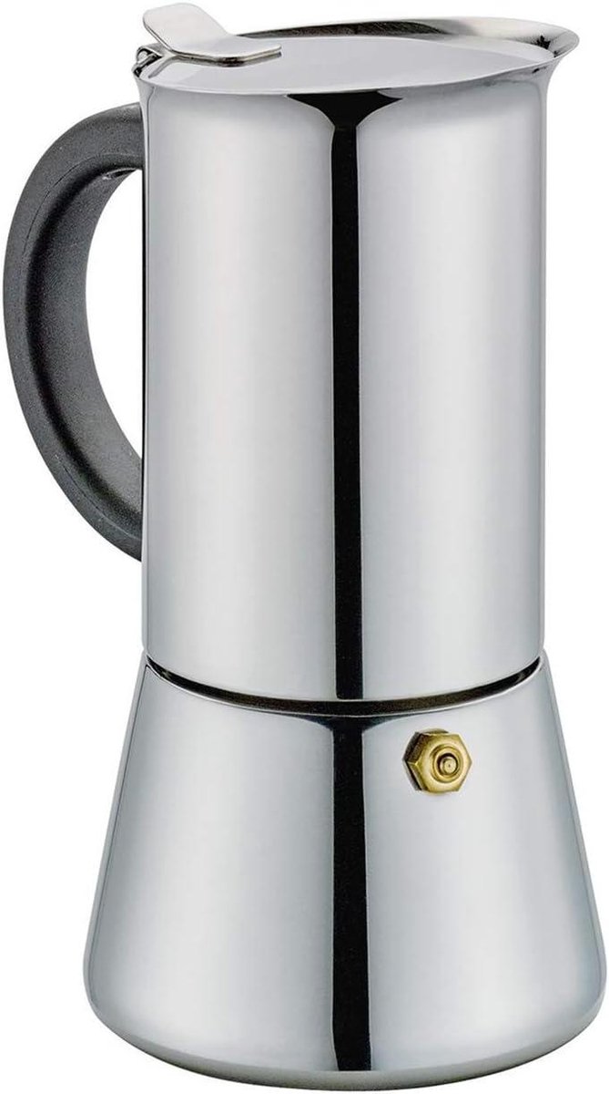 Espressokoker - Koffiezetter - Espresso Maken - Roestvrij Staal - 4 Kopjes - Zilverkleurig
