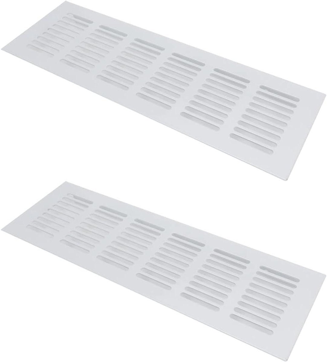 Ventilatierooster Set - Luchtgaten - Ventilatie - Aluminiumlegering - 25 x 8 cm - Wit