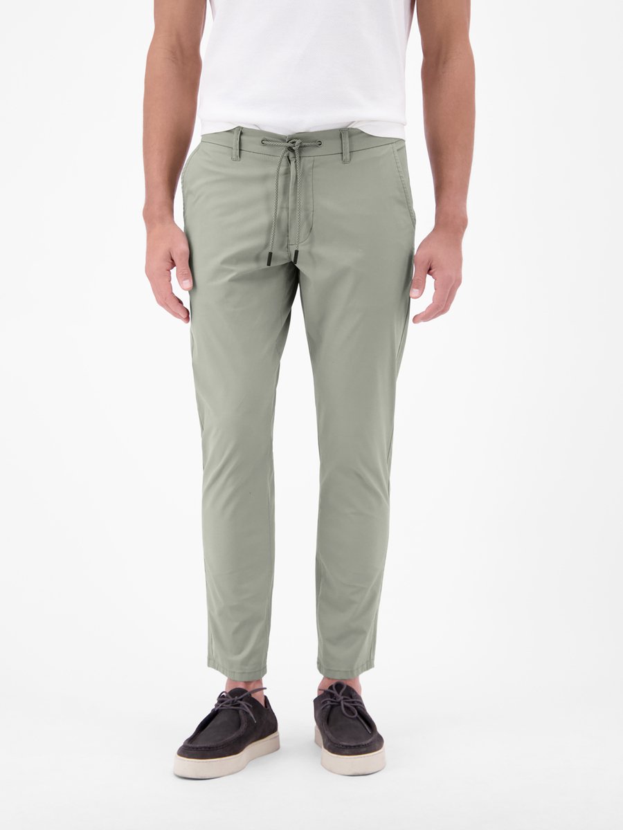 LERROS Lichte chino met trekkoord , Maat: W30_L34 , Kleur: TINTED GREY , 54% katoen, 43% nylon, 3% elastaan