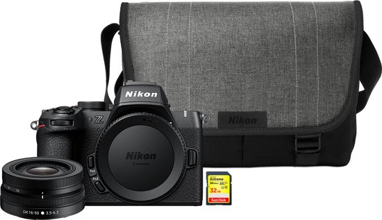 Nikon Z50II systeemcamera – Complete kit met NIKKOR Z 16-50mm lens, tas & SD kaart – Perfect voor fotografie, reizen & beginners