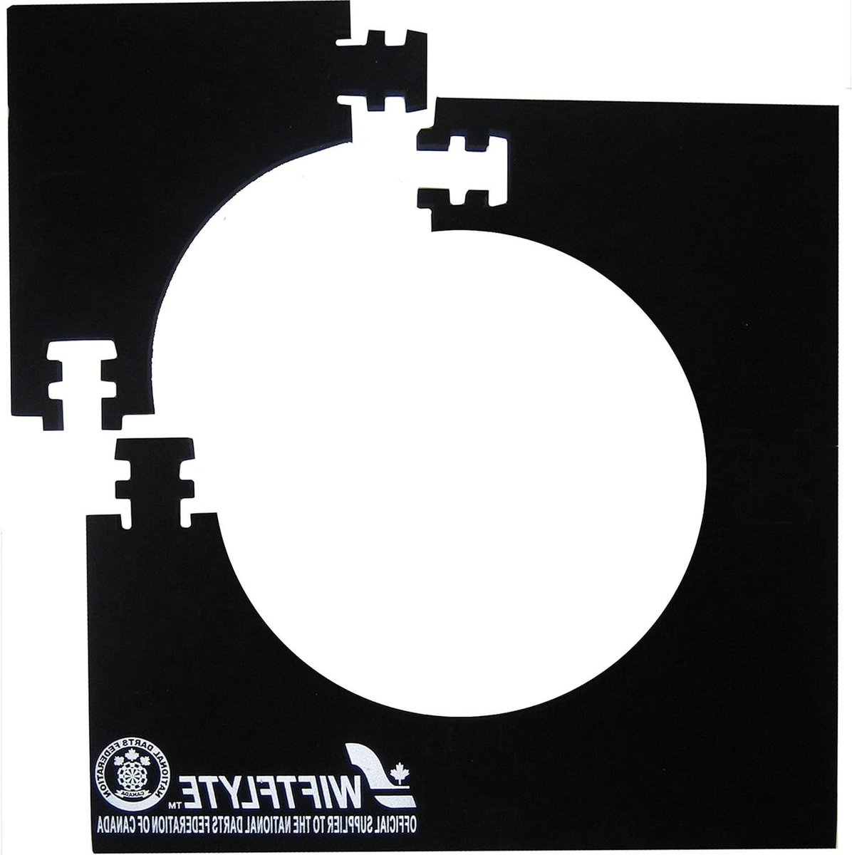 Dartbord Rand - Muur Beschermer - Darts Spelen - 4 Delig Systeem - 72 x 72 cm - Zwart