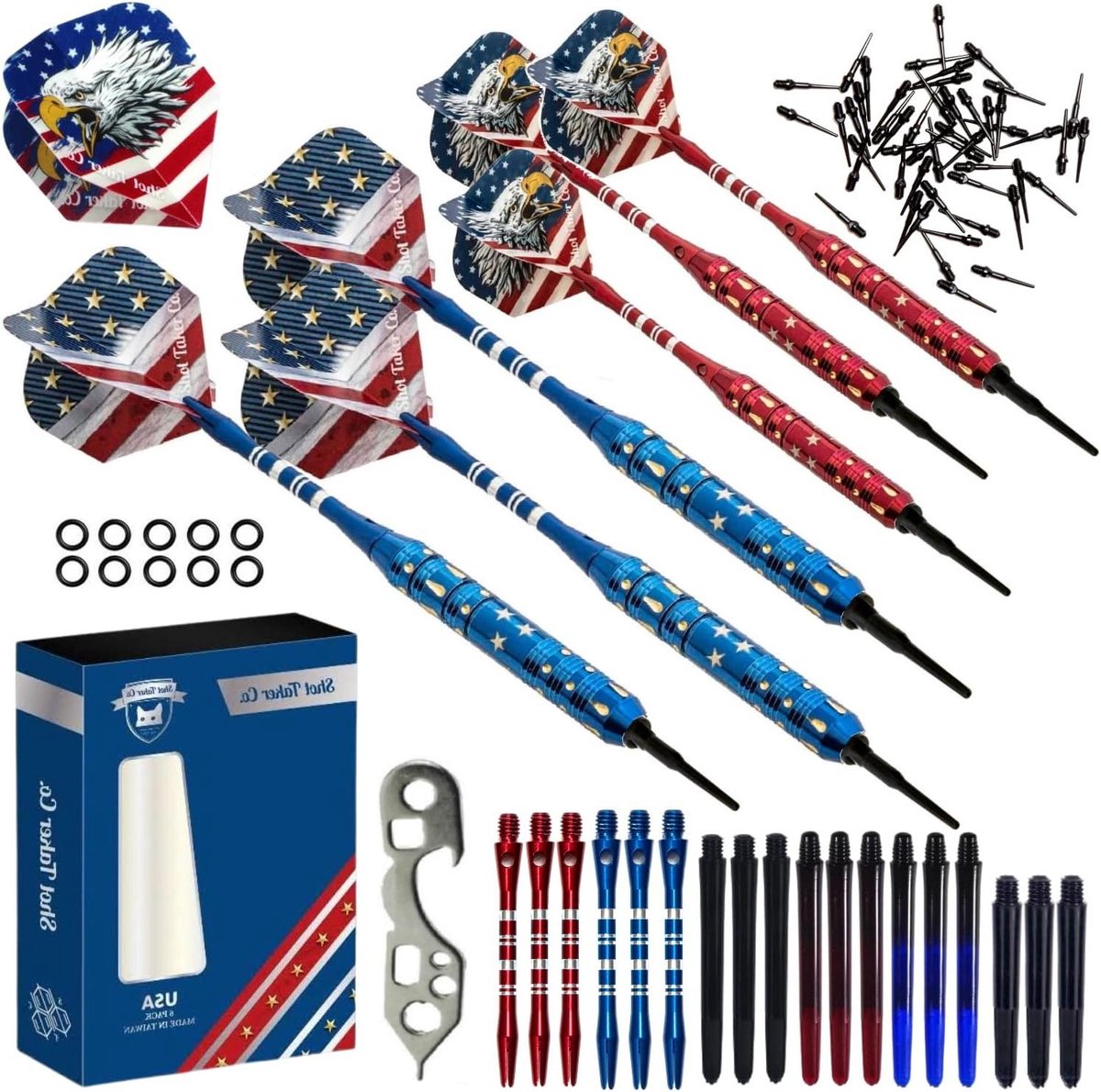 Dartpijlen Set - Professionele Darts - Precisie Werpen - Aanpasbare Configuratie - 6 Darts - Meerkleurig
