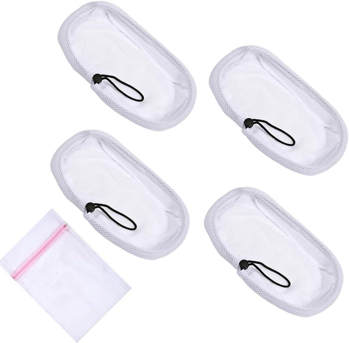 Stoomreiniger Doeken - Vervangende Pads - Grondige Reiniging - Perfecte Pasvorm - 4 Stuks - Wit