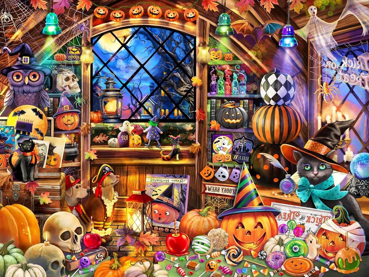 Halloween Legpuzzel 550 Stukken met Grote Stukken - 61 x 46 cm