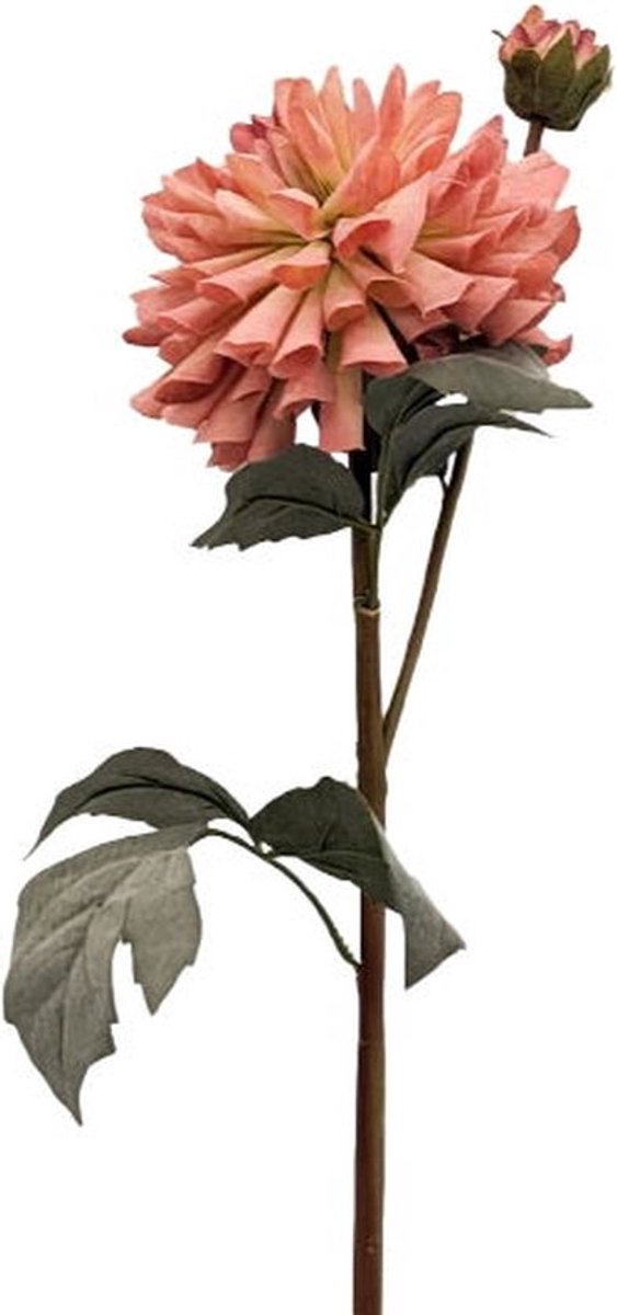 Buitengewoon Boet Kunstbloem dahlia 61 cm, roze