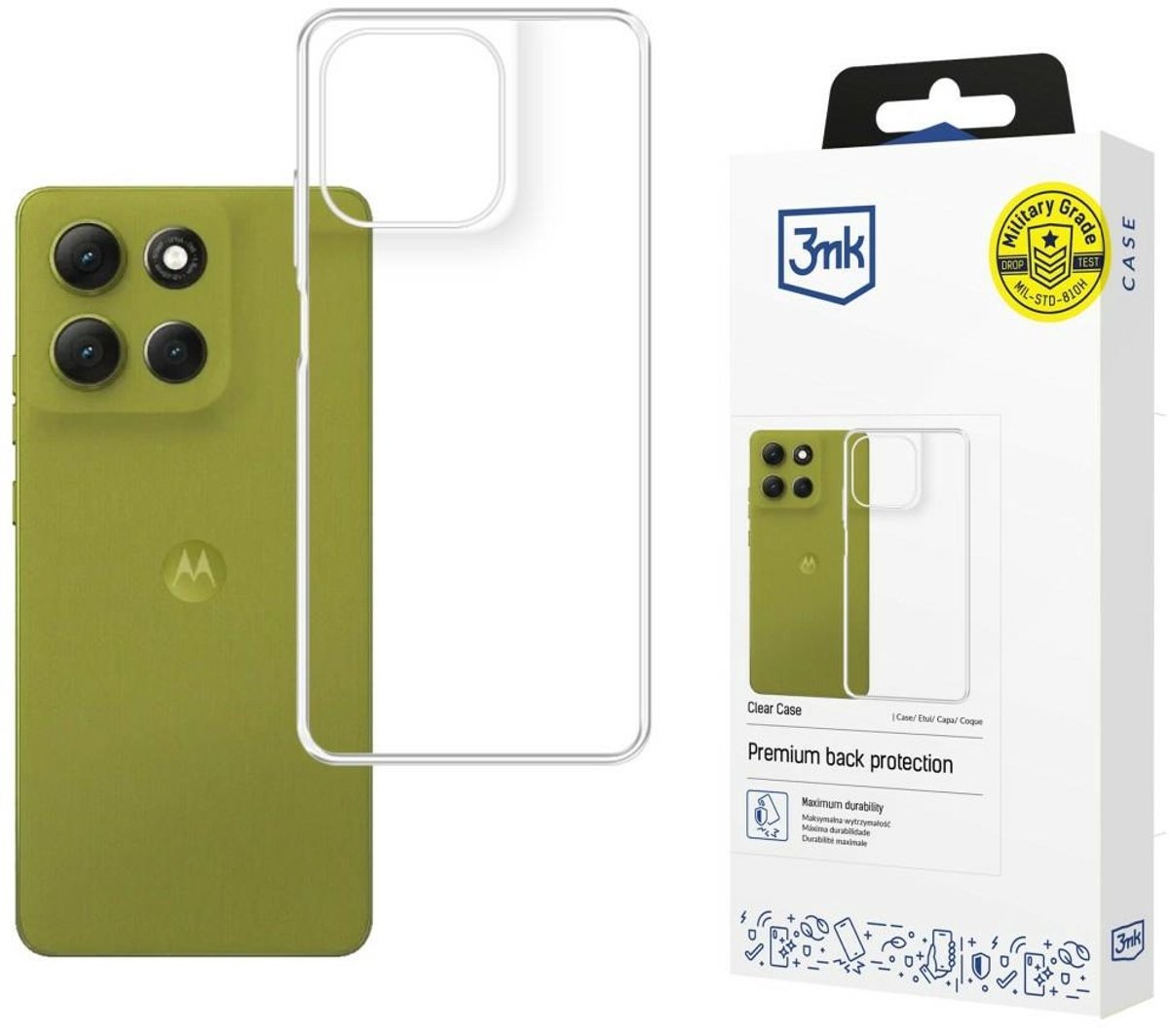 3Mk Transparante Hoes Voor Motorola Moto G86 G86 Power Schermbescherming