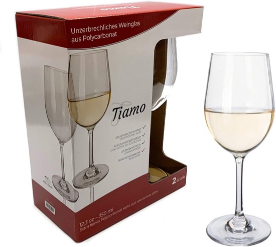 Camping Wijnglazen - Onbreekbare Glazen - Outdoor Gebruik - Krasbestendig Materiaal - 350 ml - Transparant — afbeelding 3