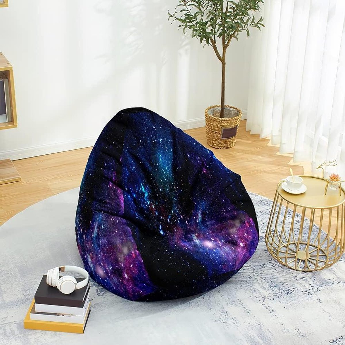 Zitzakhoes - Zitkussenhoes - Opbergen en Zitten - Wasbare Hoes - 90 x 110 cm - Aurora
