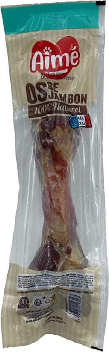 Thijox - Kauwbot met ham voor honden - 100% Natuurlijk Kauwspeeltje, Traktatie voor Alle Rassen en Leeftijdsgroepen, Ideaal voor Beloning en Verwenner