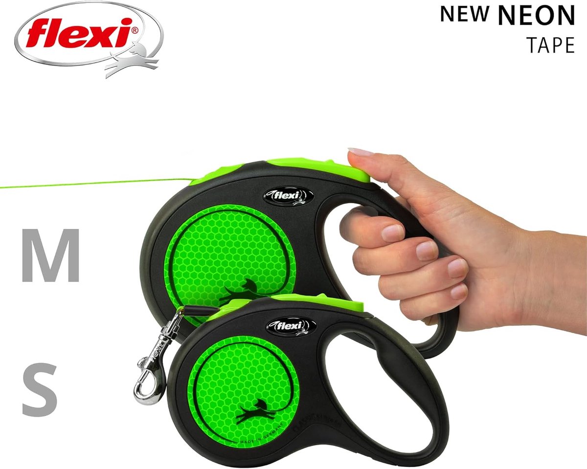 Thijox - Flexi Intrekbare Hondenriem Groen 5m voor Honden tot 15kg - Ergonomische Handgreep, Robuuste Duitse Technologie, Optimaal Veiligheidsysteem thumbnail 6