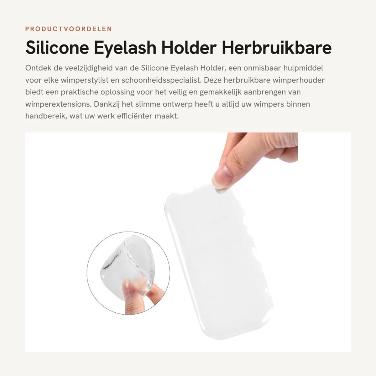 Dailygoods- Wimperhouder Herbruikbaar - Siliconen Pads - Valse Wimpers Palet - Voorhoofd Lijm - Wimperverlenging - Antislip Design - Wimperpalet