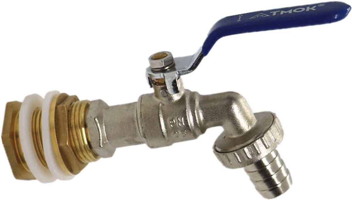 IBC Tank Adapter Messing voor Water Tank - 3/4" Tuinslang Aansluiting, Kraan en Ventiel voor IBC Tanks en Tuingebruik