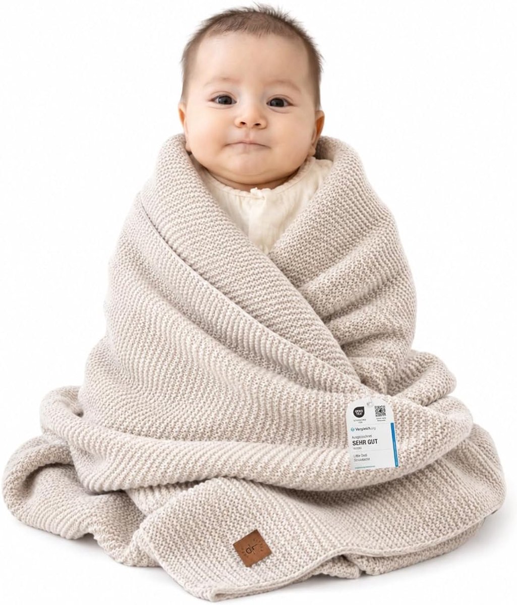 Thijox - Baby Zachte Gebreide Deken - Ademend, Oeko-Tex Gecertificeerd, Licht & Knuffelachtig - Perfect voor Pasgeborenen, Kleuters, Kinderbed, Kinder