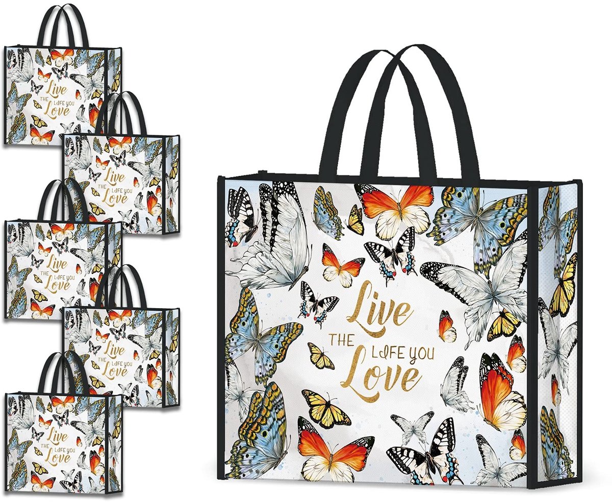 Inovra- Boodschappentas Opvouwbaar - Herbruikbare Boodschappentas - Stevige Boodschappentas - Duurzame Draagtassen - Wasbare Boodschappentas - Tot 50 Pond Belastbaar - Tote Bag