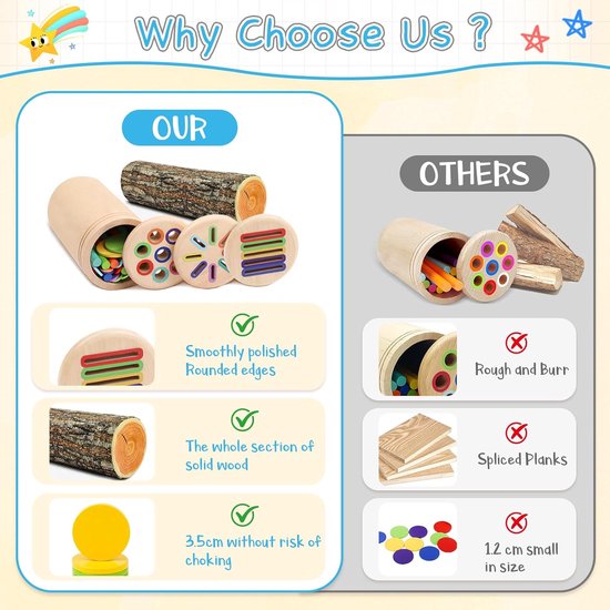 Montessori Speelgoed vanaf 1 jaar, 3-in-1 houten houten speelgoed vanaf 1, 2, 3 jaar, Montessori peuterspeelgoed, sensorisch, kinderspeelgoed, motoriekspeelgoed, baby, educatief speelgoed, cadeau — afbeelding 2