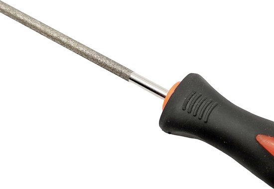 Diamantvijl Kettingzaag - Ronde Vijl - Ketting Scherp Maken - Keuze Uit 3 Maten - 48mm - Zwart Oranje — afbeelding 4
