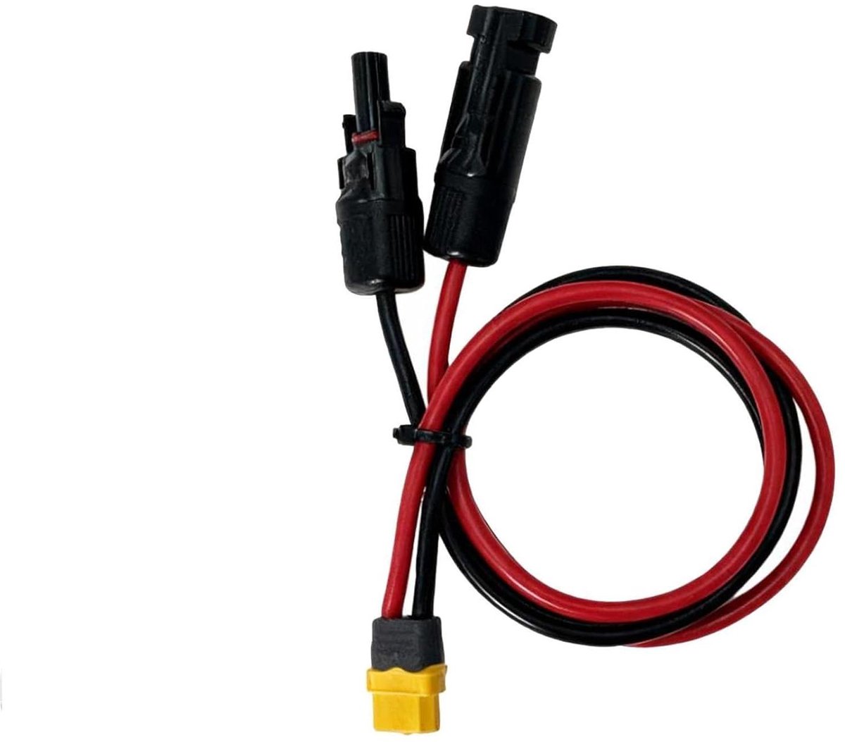 Adapterkabel Zonnepanelen - XT60 Zonnekabel - Energie Opwekken - IP68 Waterdicht - 60 cm - Zwart