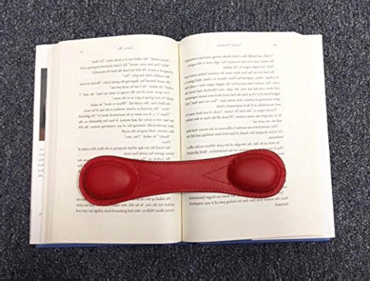 Boekenlegger Leer - Bladwijzer - Boeken Open Houden - Verzwaard - 22 cm - Rood