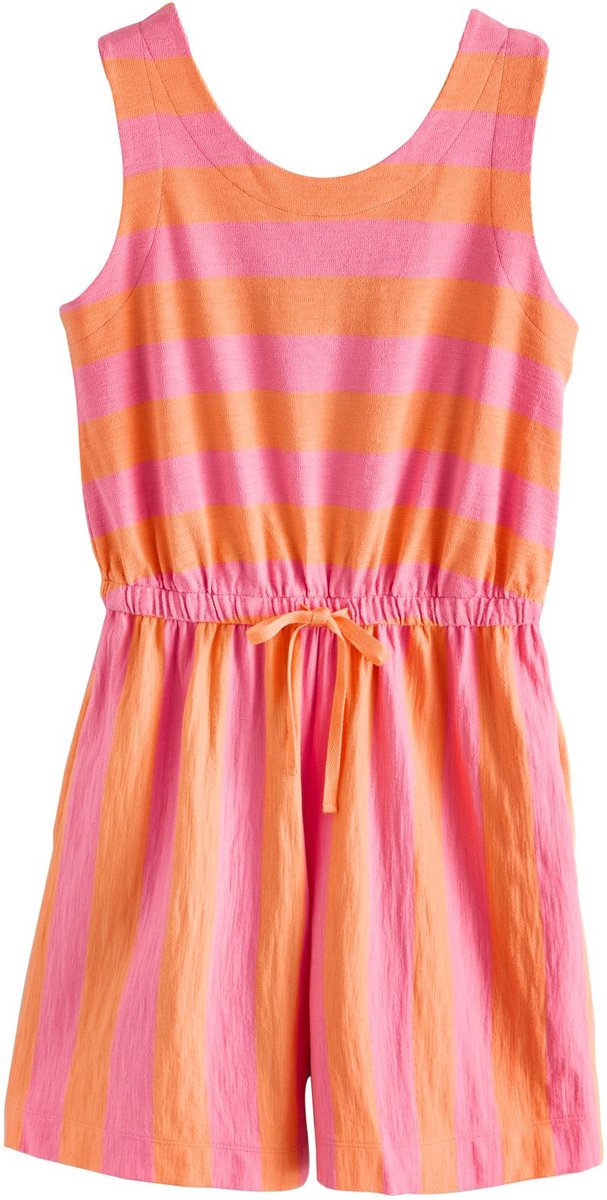 Next - Dames - Mouwloze katoenen playsuit met strik in de taille - Tall - Roze