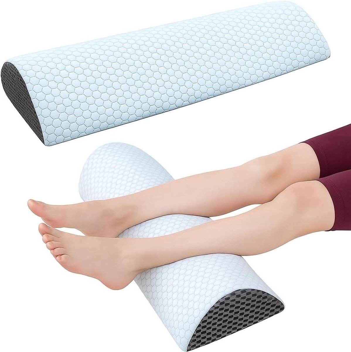 Ergonomisch Kniekussen voor Zijslapers, Orthopedisch Ondersteunend Kussen van Geheugenschuim, Ademend en Wasbaar, Ideaal voor Comfortabel Slapen en Rugsteun