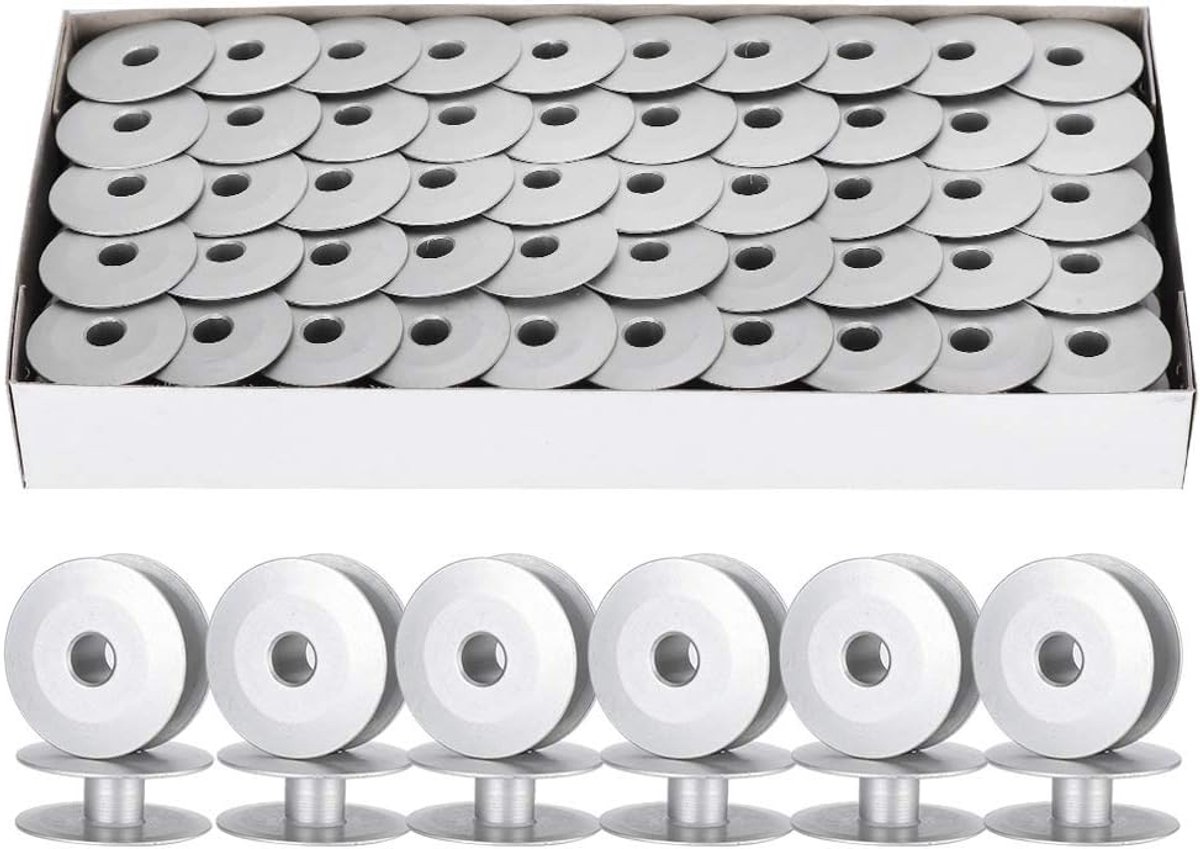 Spoelen Kits, 25mm Aluminium Spoelen voor Naaimachine Spoelen voor Meest Naaimachine Metalen Spoelen Naaien Accessoires(Schuin)