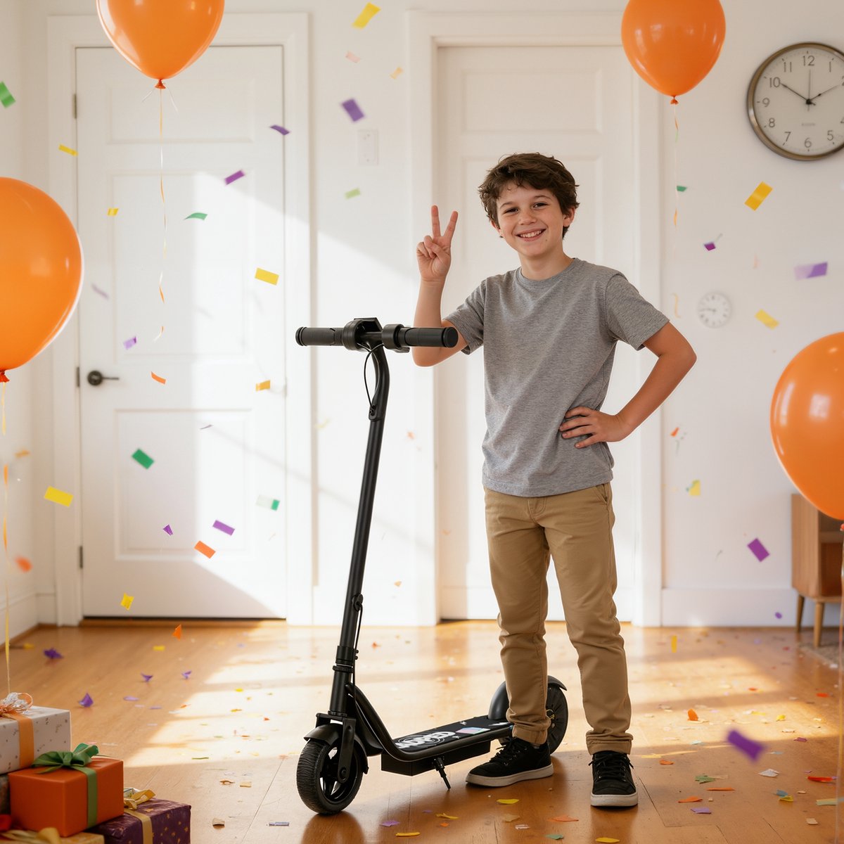 LADPED LP65 Elektrische Kinderstep – 250W Motor, Tot 14 km/u, 16 km Actieradius, 3 Snelheidsstanden, 6,5 Inch Massieve Banden, Veilig en Opvouwbaar-Zwart — cadeau in Elektronica - foto 4