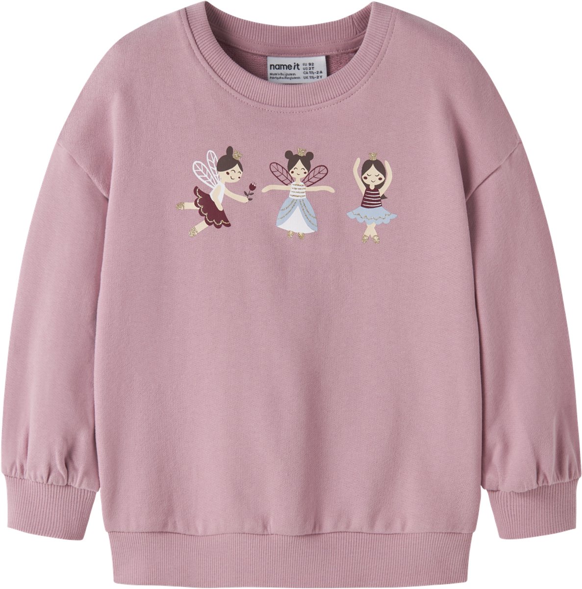 NAME IT- NMFVALONA LS LONG RLX SWEAT UNB - Meisjes - Sweatshirt