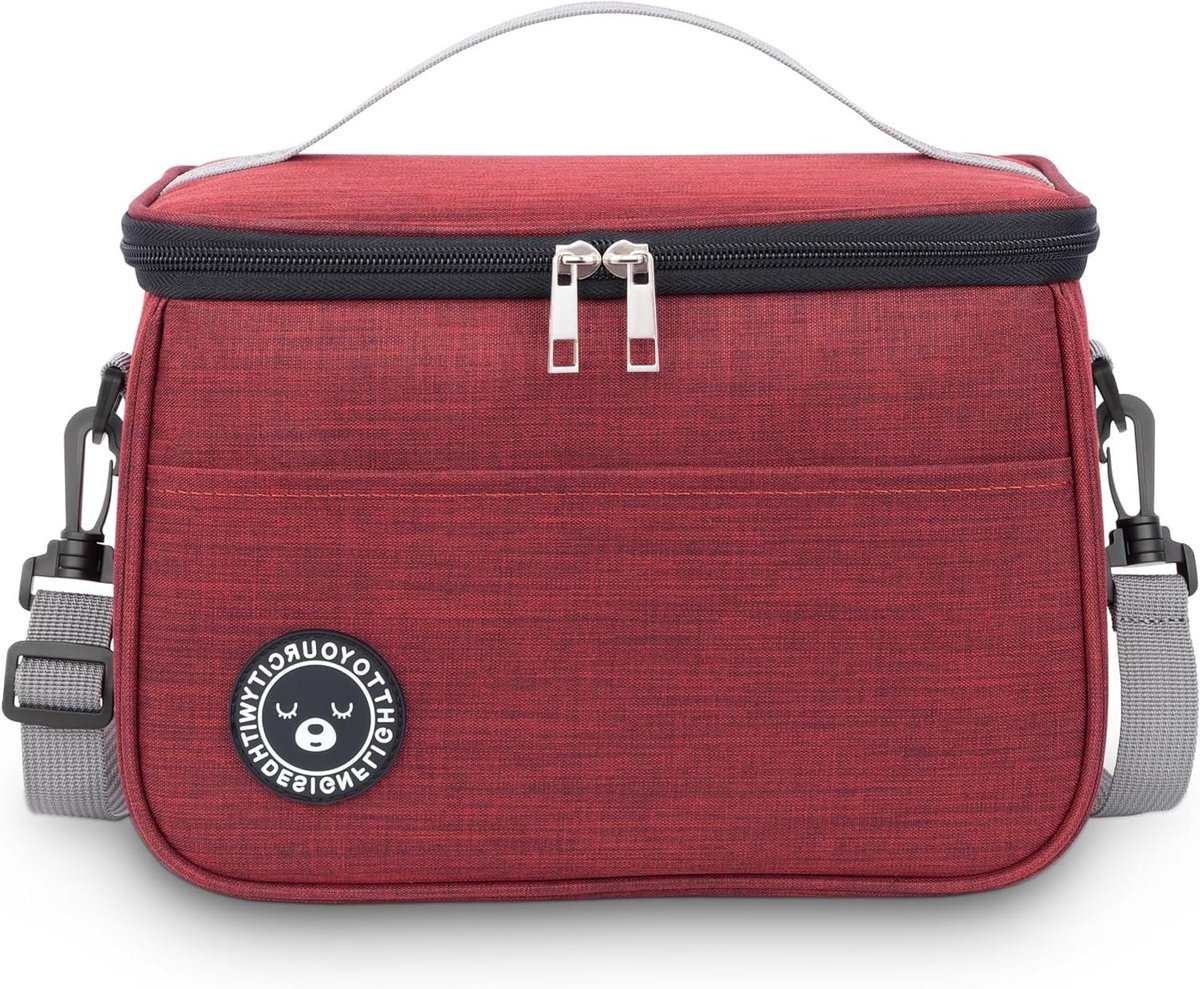 Geïsoleerde Lunchtas - Koeltas Bento - Lunch Meenemen - Verbeterde Isolatie - 25 x 155 x 17 cm - Rood