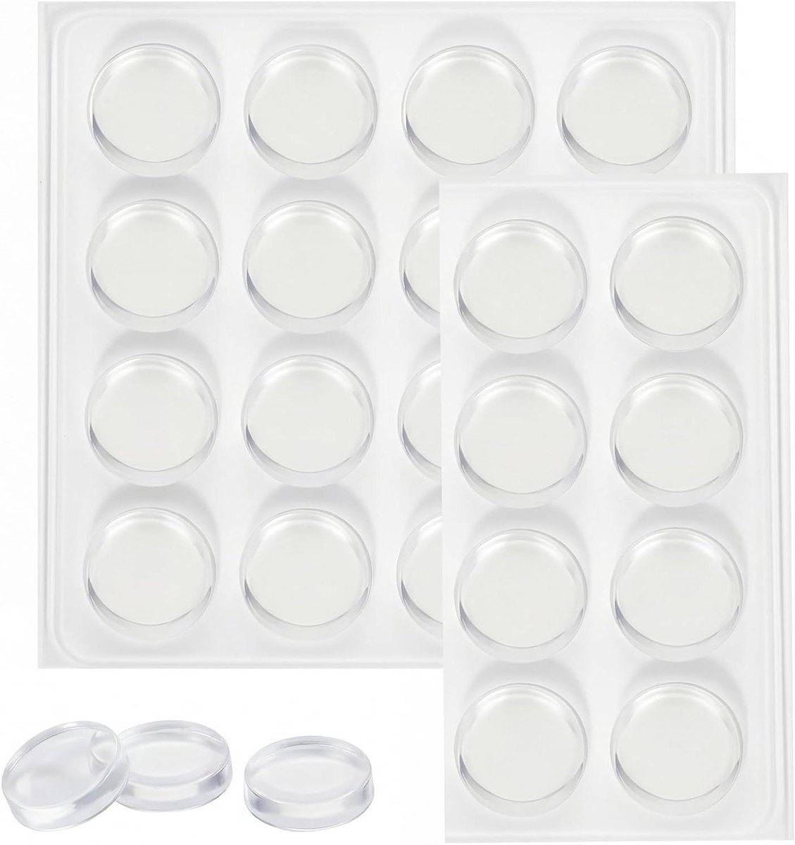Elastische buffers - Antislip pads Rubberen voetjes - Meubels beschermen - Zelfklevend en transparant - 20 mm x 5 mm