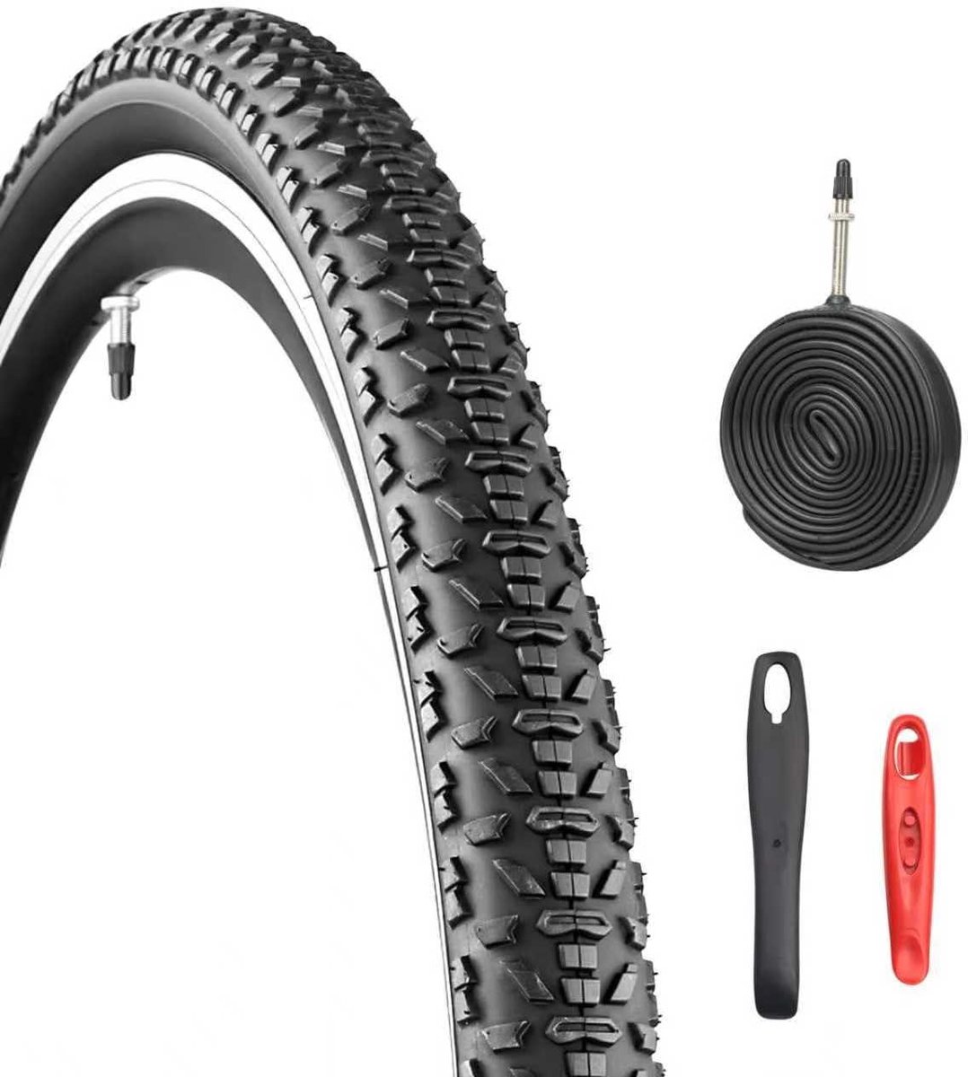 Fietsbanden Set - Banden en Slangen - Comfortabel Fietsen - Optimale Grip Stabiliteit - 700x40c - Zwart