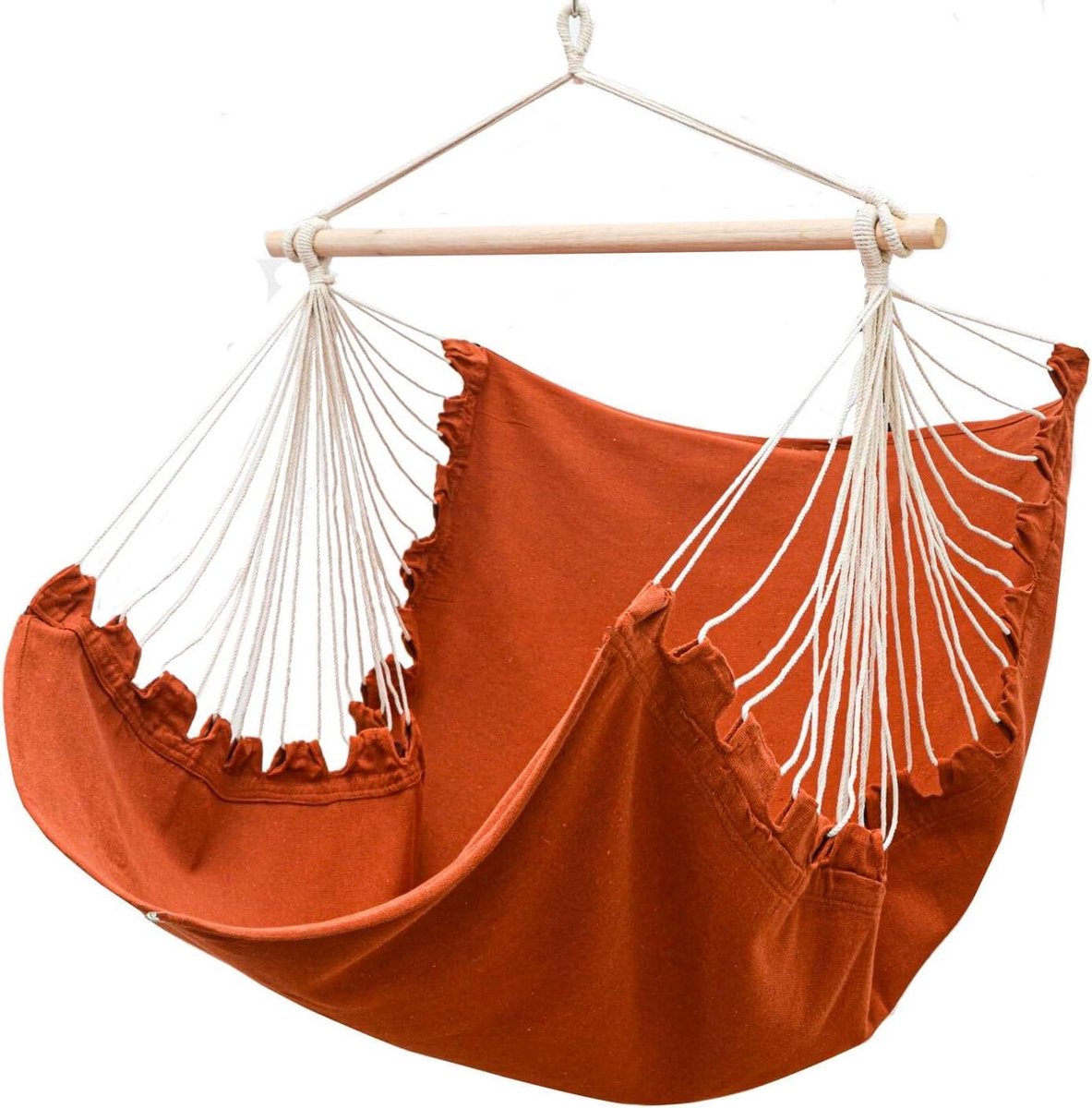 Hangstoel XL - Schommelstoel Lounge stoel - Ontspannen Buiten - Met Houten Spreider - 155x125cm - Niet gespecificeerd