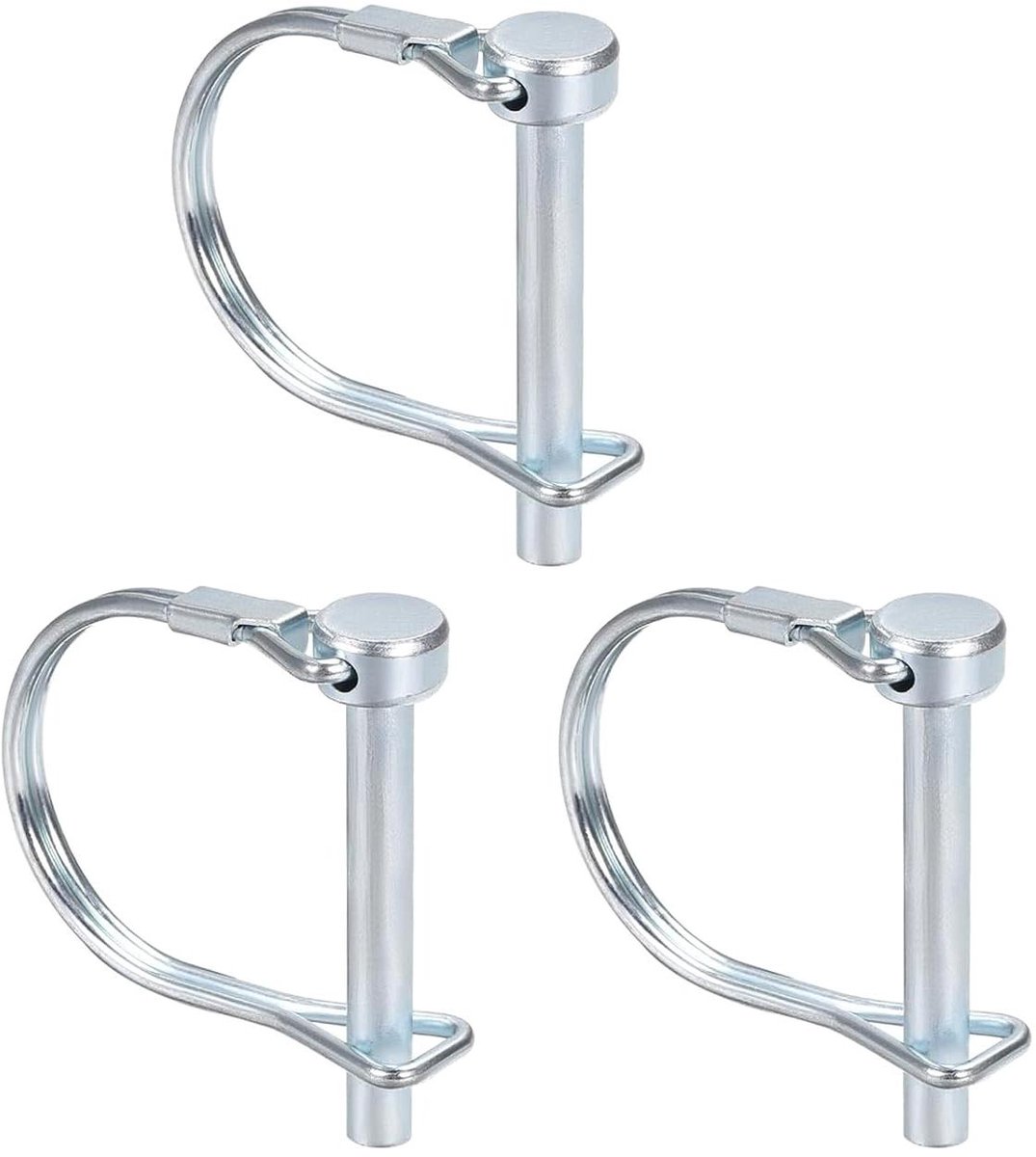 Boomsteker Assluiting - Koppelpen Aanhanger - Bevestigen PTO - Corrosiebestendig Verzinkt - 6 mm x 45 mm - Zilverkleurig