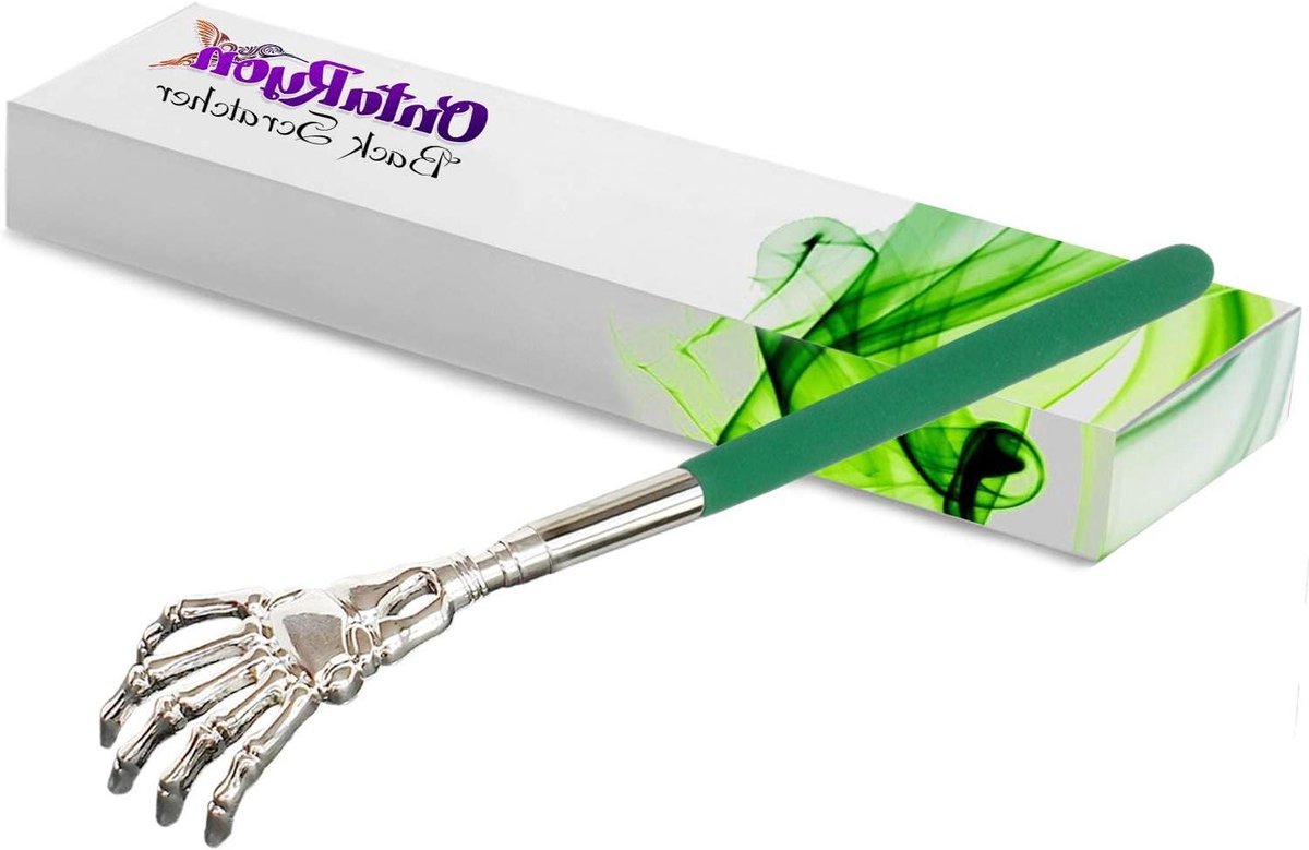 Telescopische Rug Krabber - Massage Stick - Jeuk Verlichten - Uitschuifbare Handgreep - 23-59 cm - Zilver