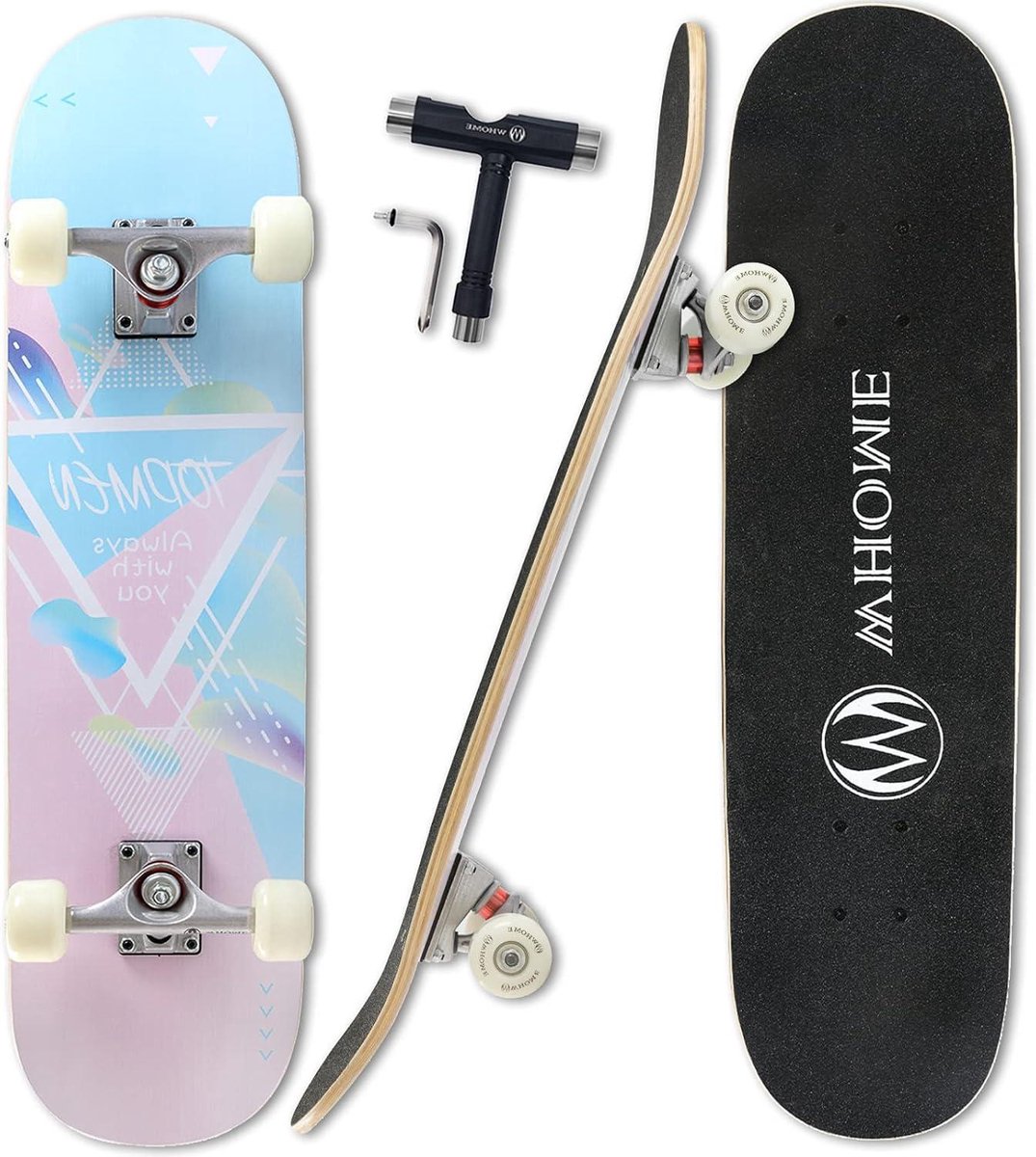 Skateboard Compleet Skate Board Street Tricks Oefenen 8-laags Esdoorn Deck 31 x 8 inch
