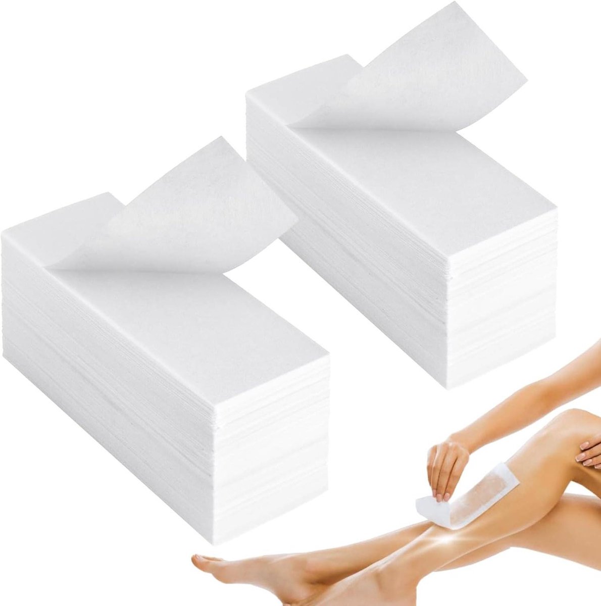 Waxstrips Vliespapier - Ontharingsstrips Harsen - Ongewenst Haar Verwijderen - Huidvriendelijk Materiaal - 200 stuks - Wit