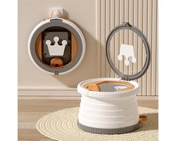 Reispotje Peuter - Draagbaar Toilet Kinderen - Zindelijkheidstraining - Opvouwbaar en Lichtgewicht - 24.8 x 24.4 x 19.8 cm - Grijs