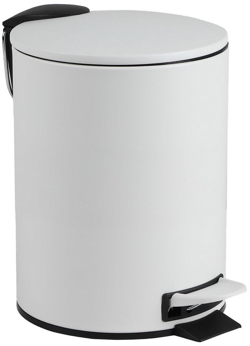 Pedaalemmer - Cosmetica-emmer Vuilnisemmer - Hygiënisch Afval Scheiden - Softclose Mechanisme - 3 liter - Wit