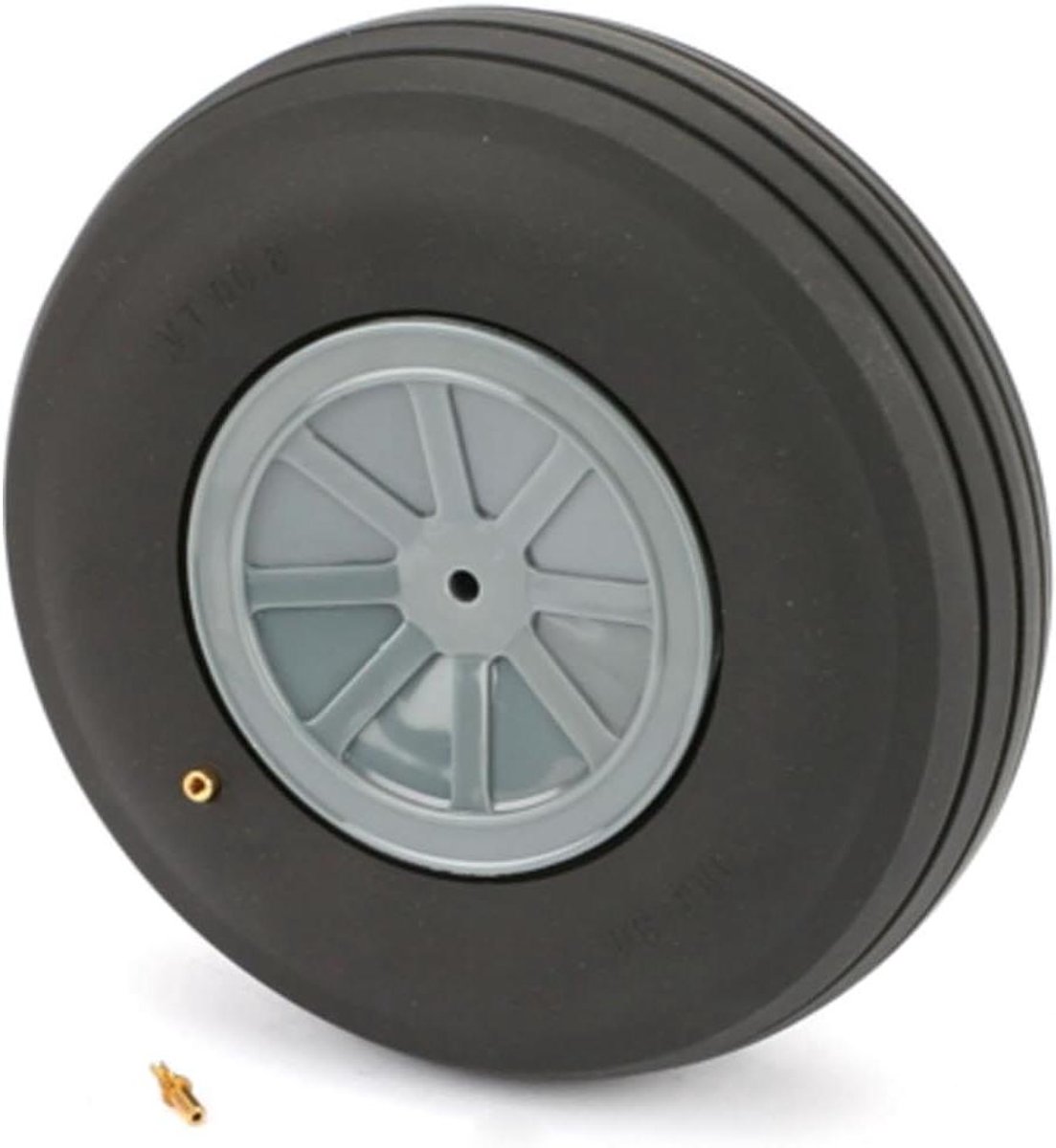 Gegraveerd Wiel - Luchtband Wiel - Materiaal Transport - Positieve Afdichting Kleppen - 6 Inch Diameter - Grijs