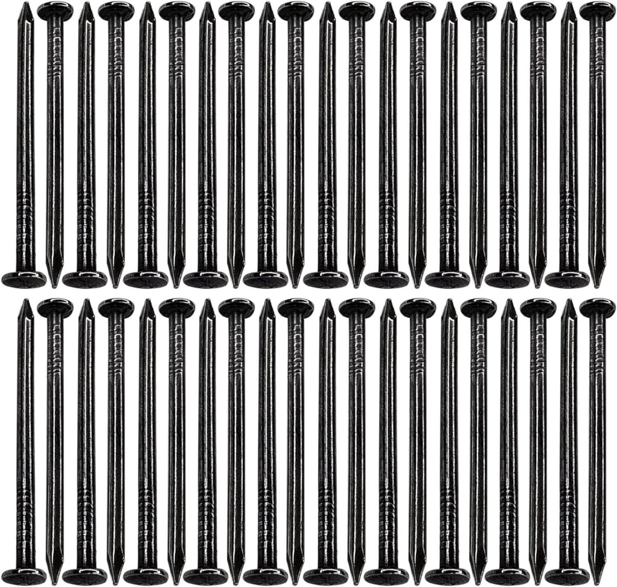 Stalen Nagels - Ronde Kop - Hout Bevestigen - Decoratieve Afwerking - 100 Stuks - Zwart