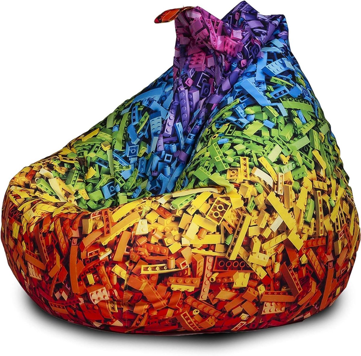Zitzak Kinderen - Zitstoel Poef - Ontspannen Zitten - Waterafstotend Materiaal - 90x110cm - Steen Grijs