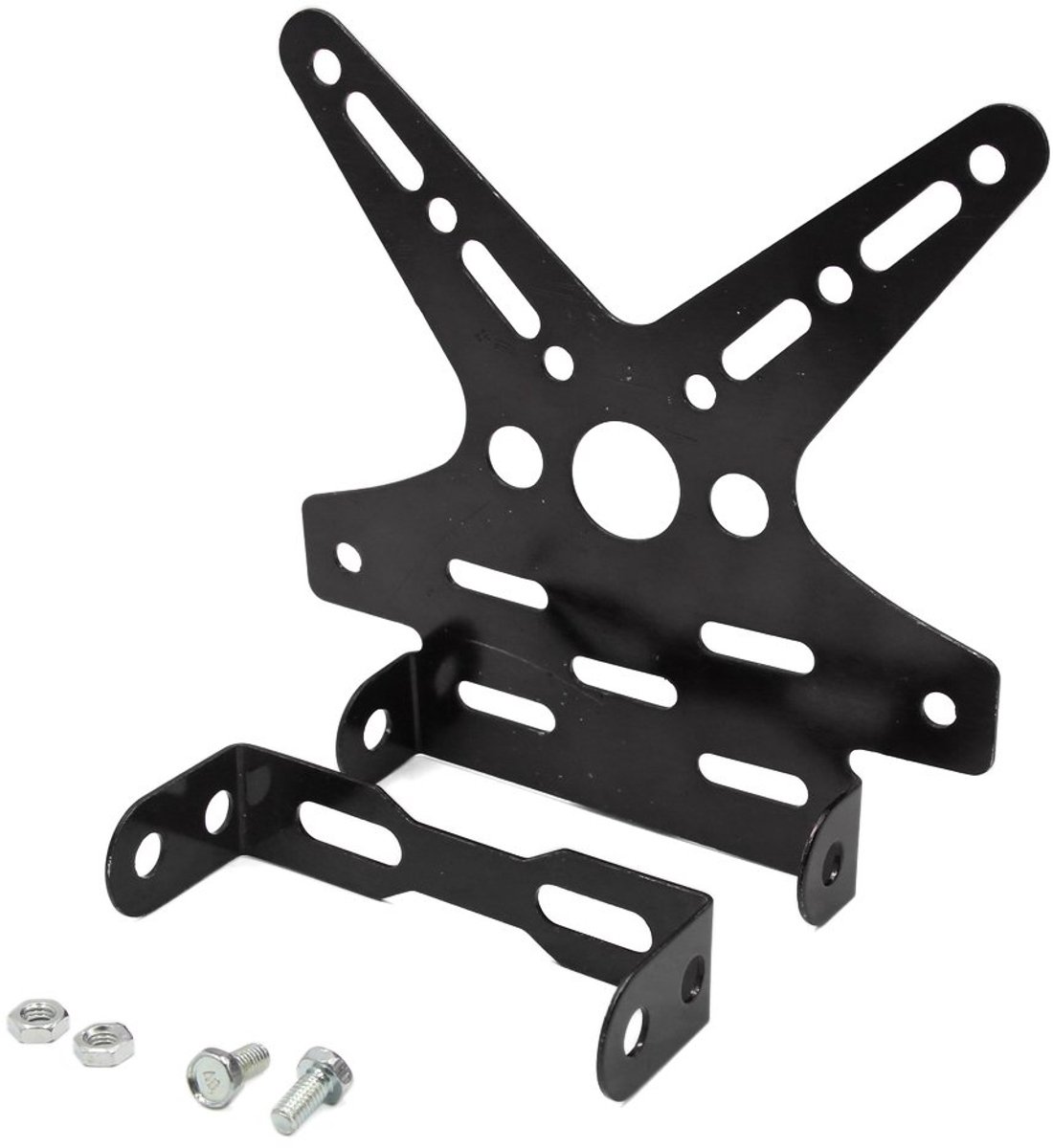 sourcingmap Motorfiets Zwart Zwaluw Staart Type License Plaat Beugel Frame Stand