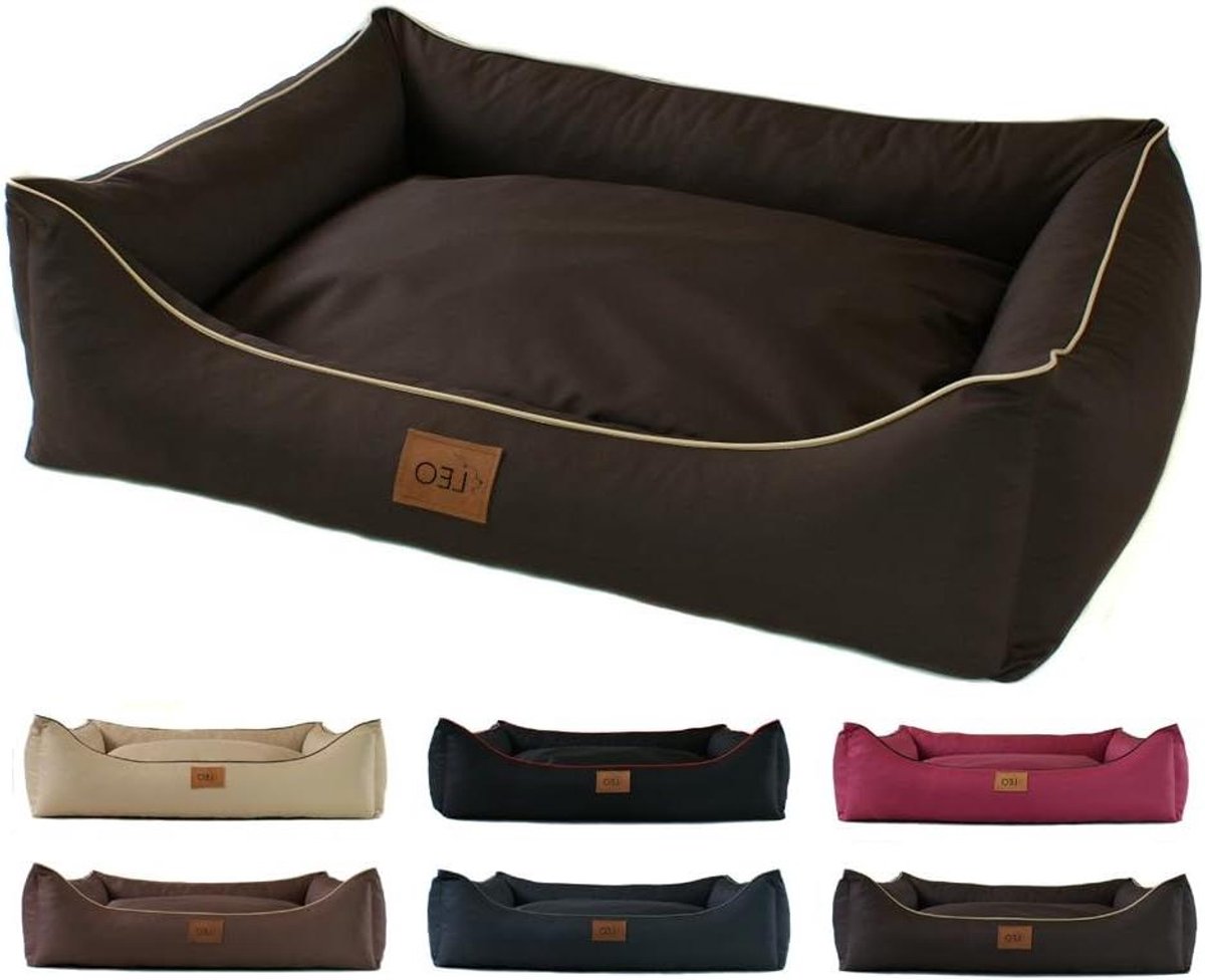 Hondenmand - Hondenkussen Bank - Comfortabel Rusten - Afneembare Wasbare Hoes - 80x60 cm - Kastanjebruin