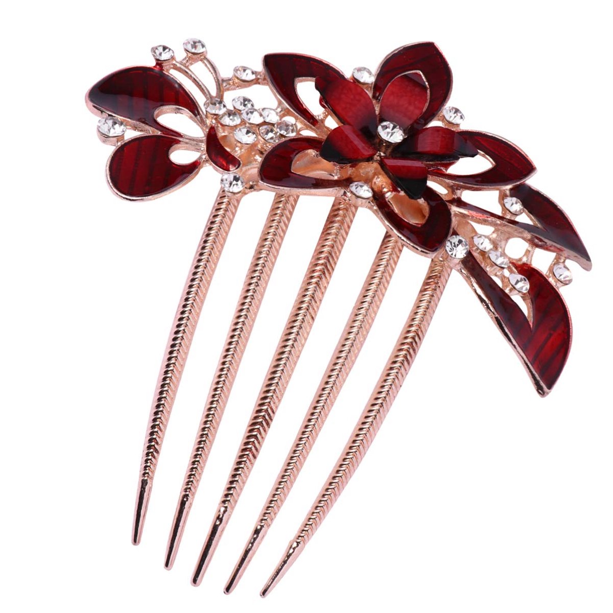 Bruid Bruiloft Haar Kam, Bloem Bruids Haar Kam Strass Kristal Clip Bruids Haaraccessoires voor Vrouwen Dames Bruiloft
