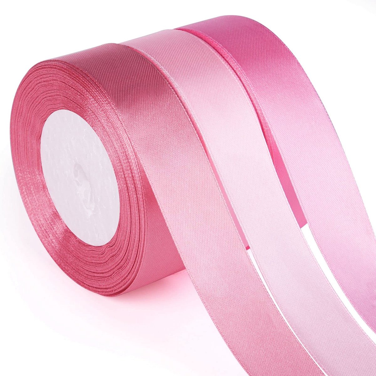 Roze Satijnen Lint voor Bruidsboeket en DIY Projects - 1 Inch, 22 Meter, Perfect voor Geschenken en Decoratie