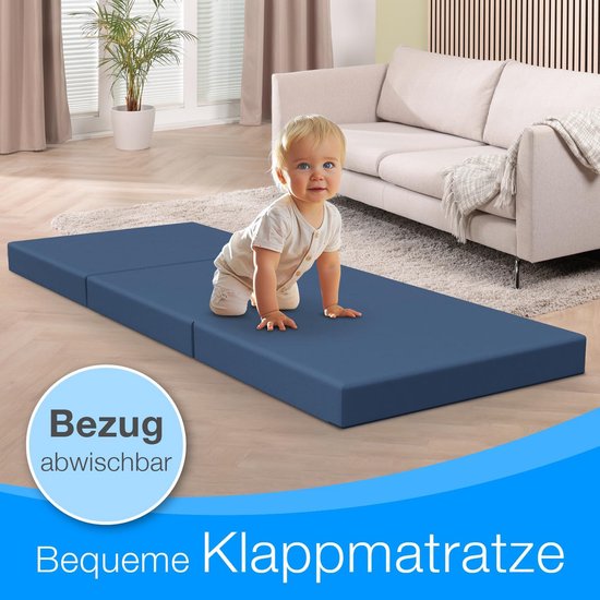 Opvouwbaar Matras 65x195 cm - 9 cm Dik Logeer, Reis en Campingmatras van Merkloos — afbeelding 4