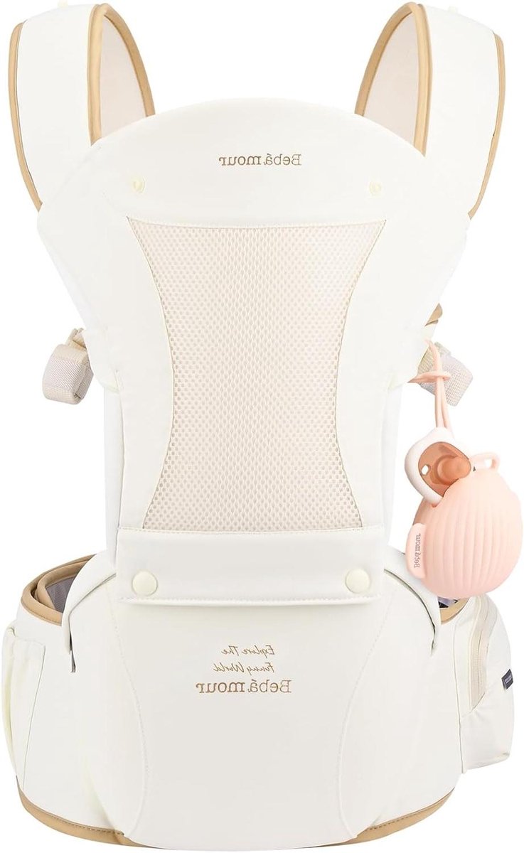 Draagzak Baby - Heupzitje Peuter - Comfortabel Dragen - Ergonomisch Ontwerp - 0-36 Maanden - Beige