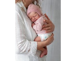 Reborn Baby Pop - Realistische Pop Meisje - Rollenspel Speelgoed - Zachte Siliconen Ledematen - 45 cm - Roze