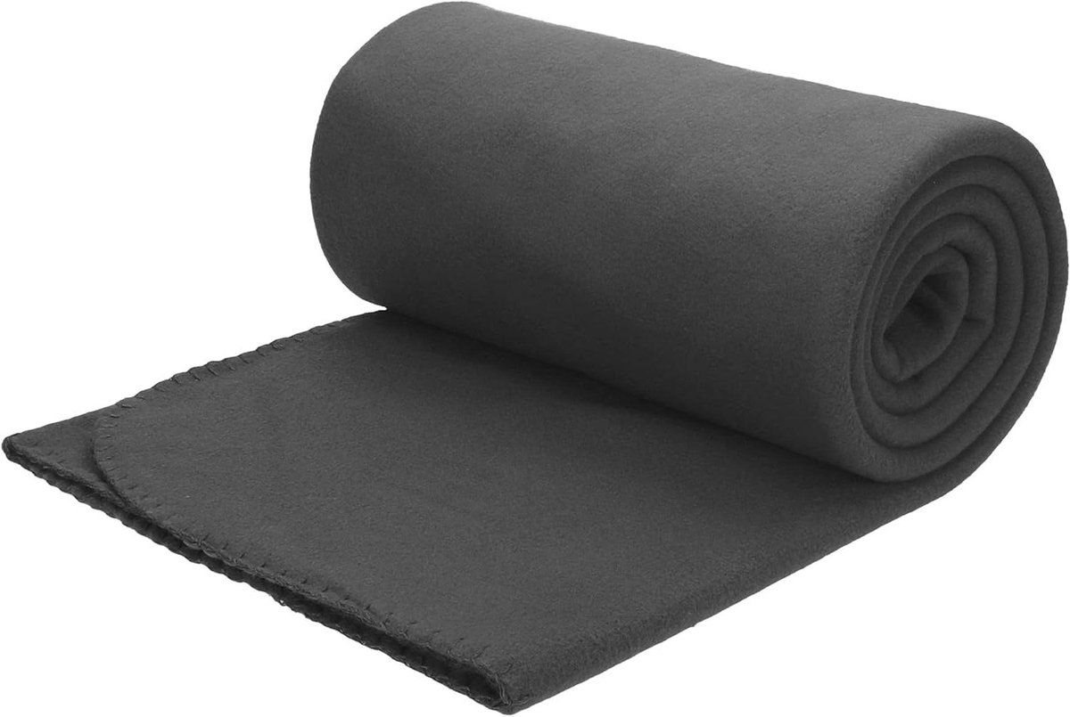 Fleece Deken - Kruipdeken Plaid - Gezellige Avonden - Dubbelzijdig Zacht - 130x170 cm - Antraciet Grijs