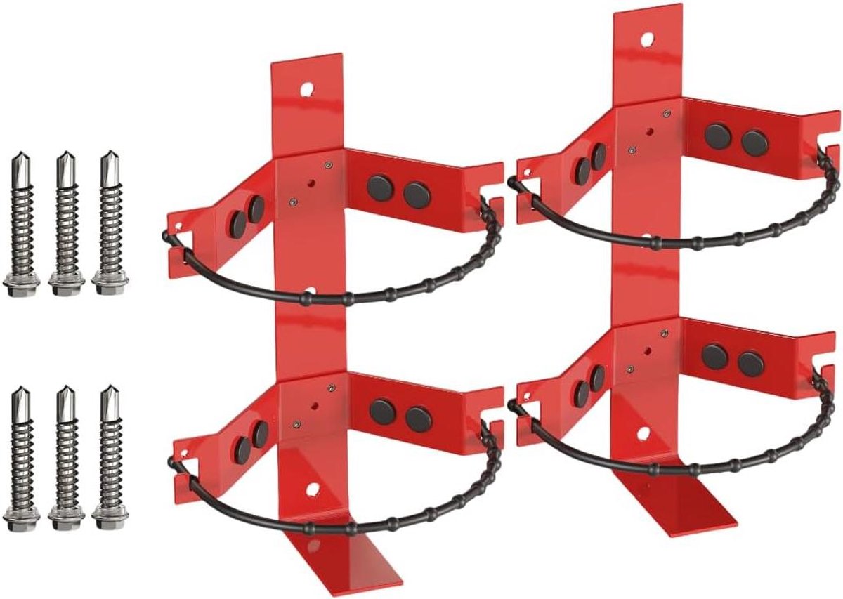 Brandblusser Montagebeugel - Brandblusserhouder - Veiligheid Verzekeren - Universele Pasvorm - 2 Stuks - Zwart
